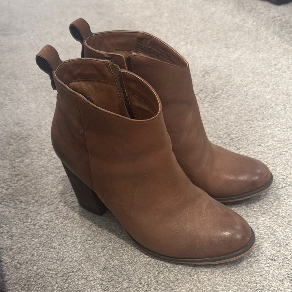 Brown Leather Ankle Boots